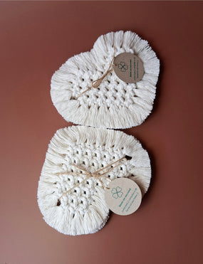 Base para copos em macramé – trevo da sorte