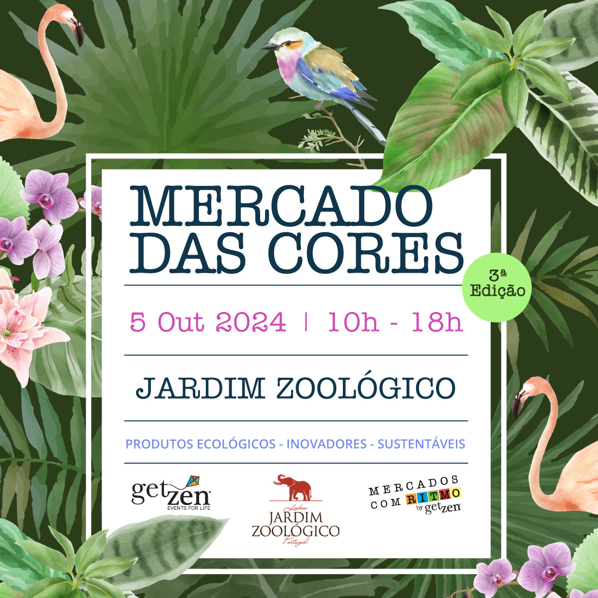 Cartaz de feira no Jardim Zoológico