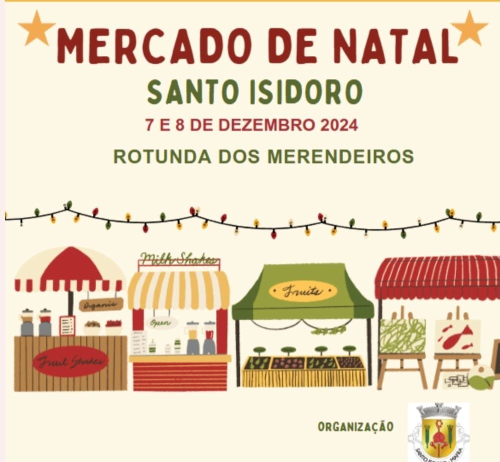 Cartaz de feira de Natal em Santo Isidoro